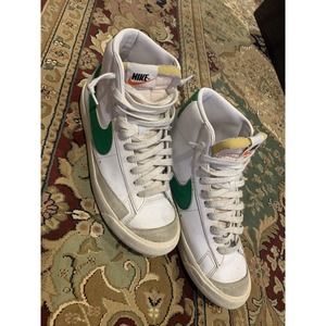 Nike Blazer Mid '77 Vintage VNTG White Pine Green Sneakers Men's 9 Leather Suede
